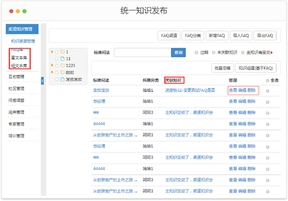 统一知识发布